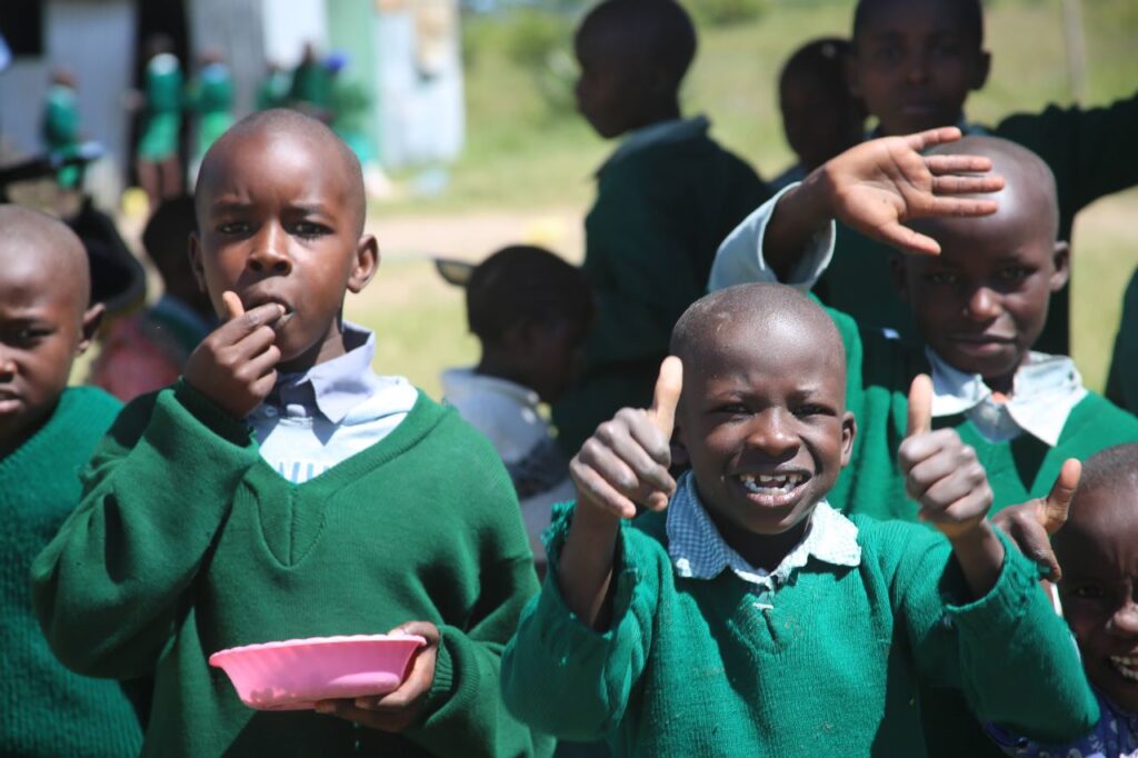 Children supported by Amara Charitable Trust in rural Kenya