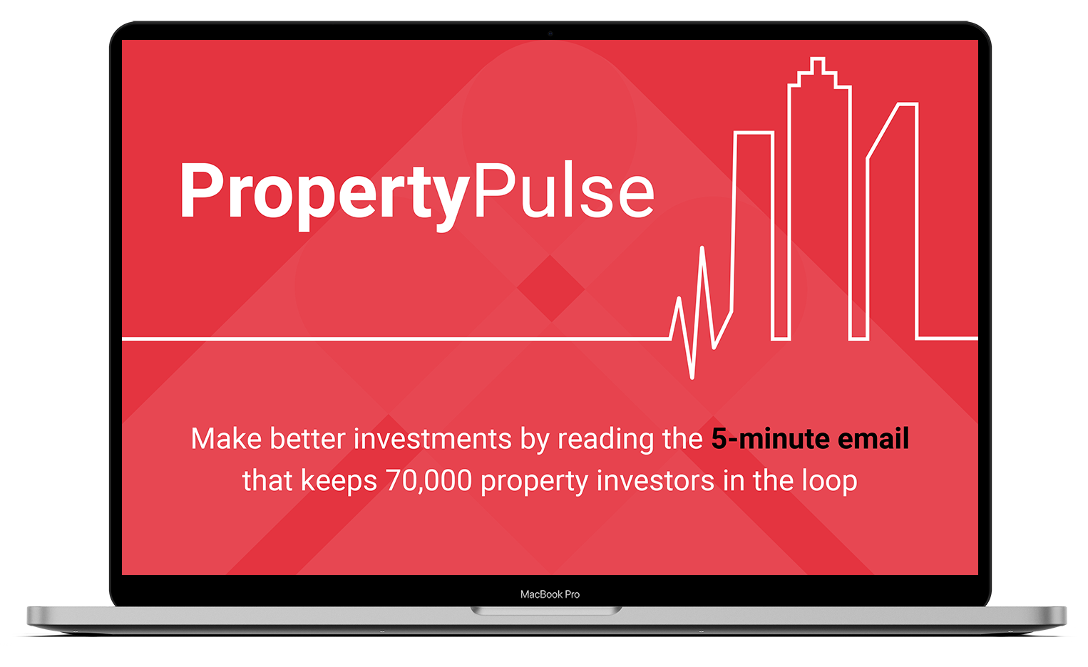Property Pulse newsletter on laptop